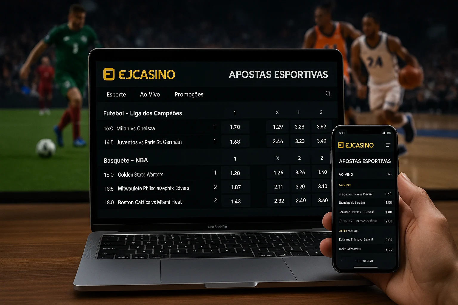 Aposte em apostas esportivas no cassino online EJCASINO