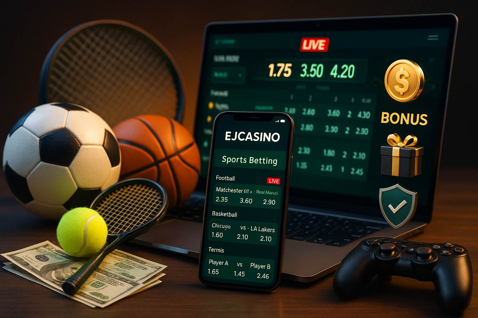 Apostas esportivas no cassino online EJCASINO